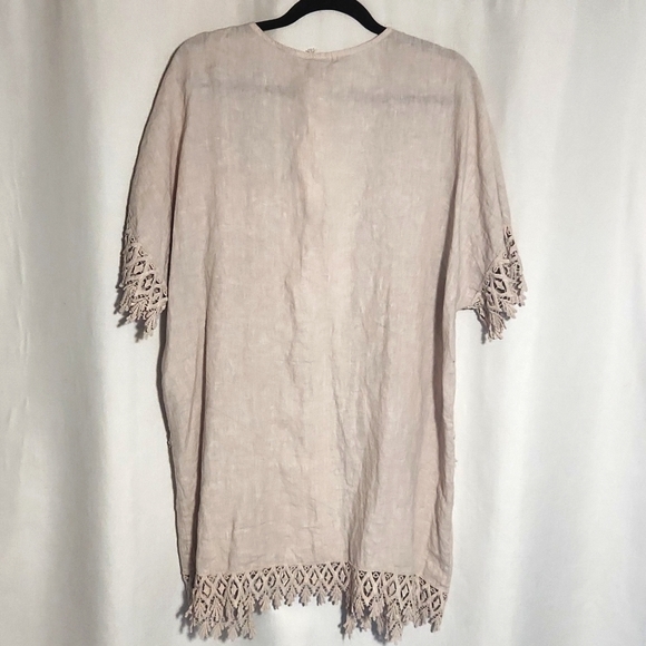 Valentina Naldi Pure Linen Made in Italy Open Front Kimono Cardigan One Size NEW - Picture 3 of 10